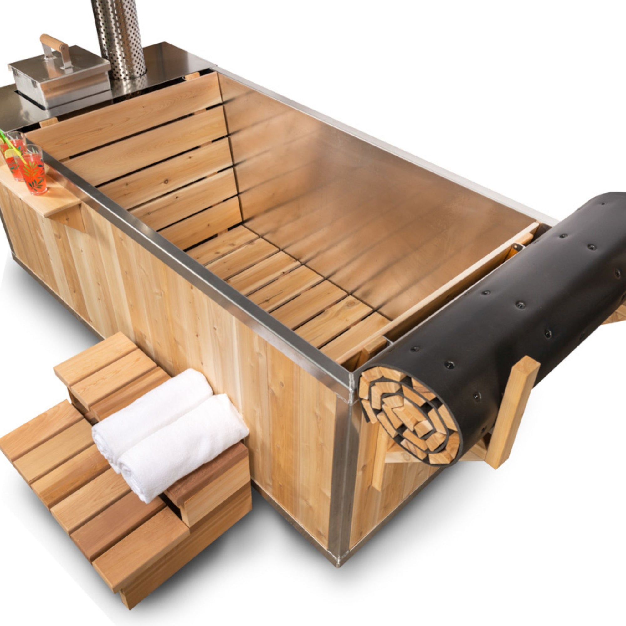 wood burning hot tub