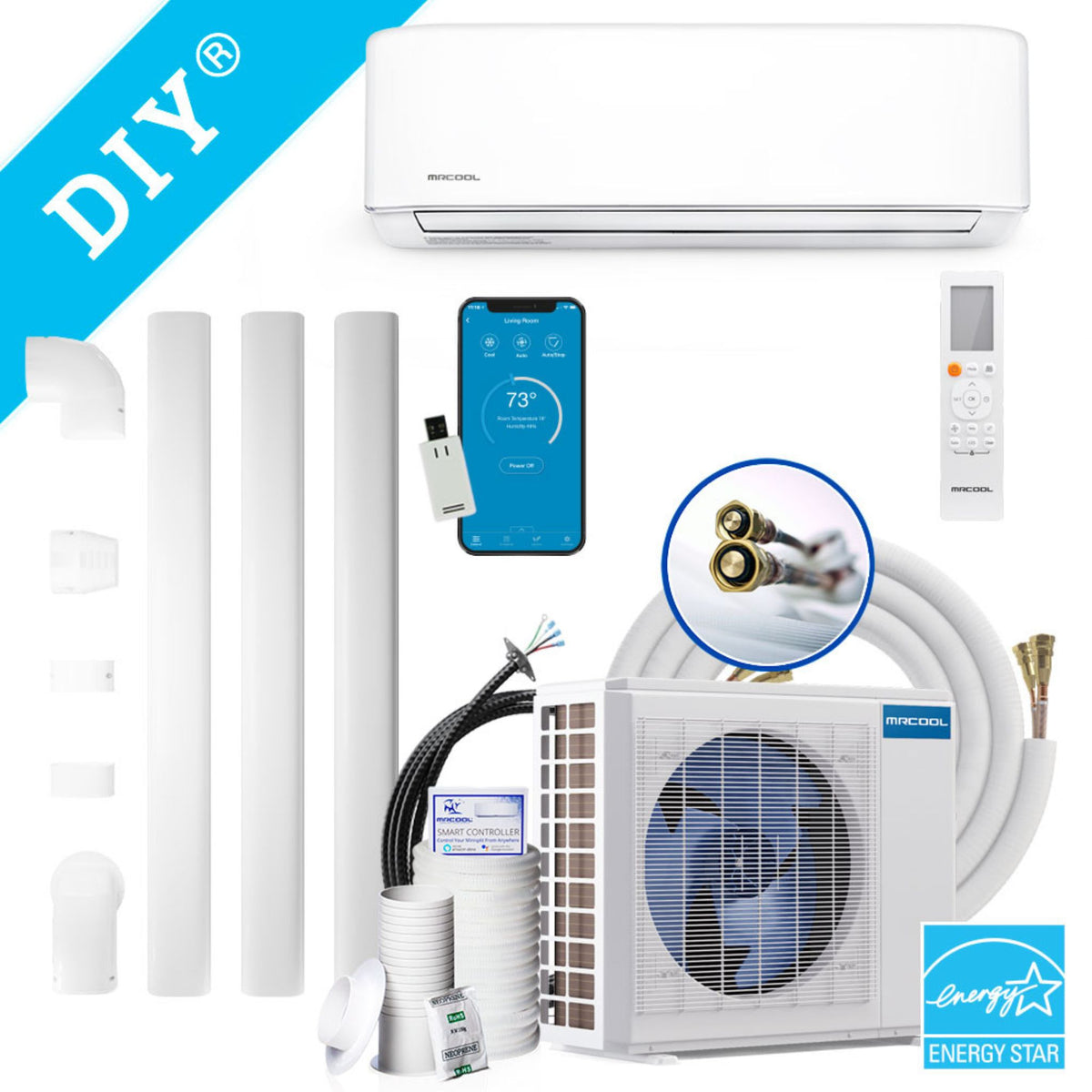 MRCOOL® DIY 4th Generation E Star Ductless Mini-Split Heat Pump Complete System