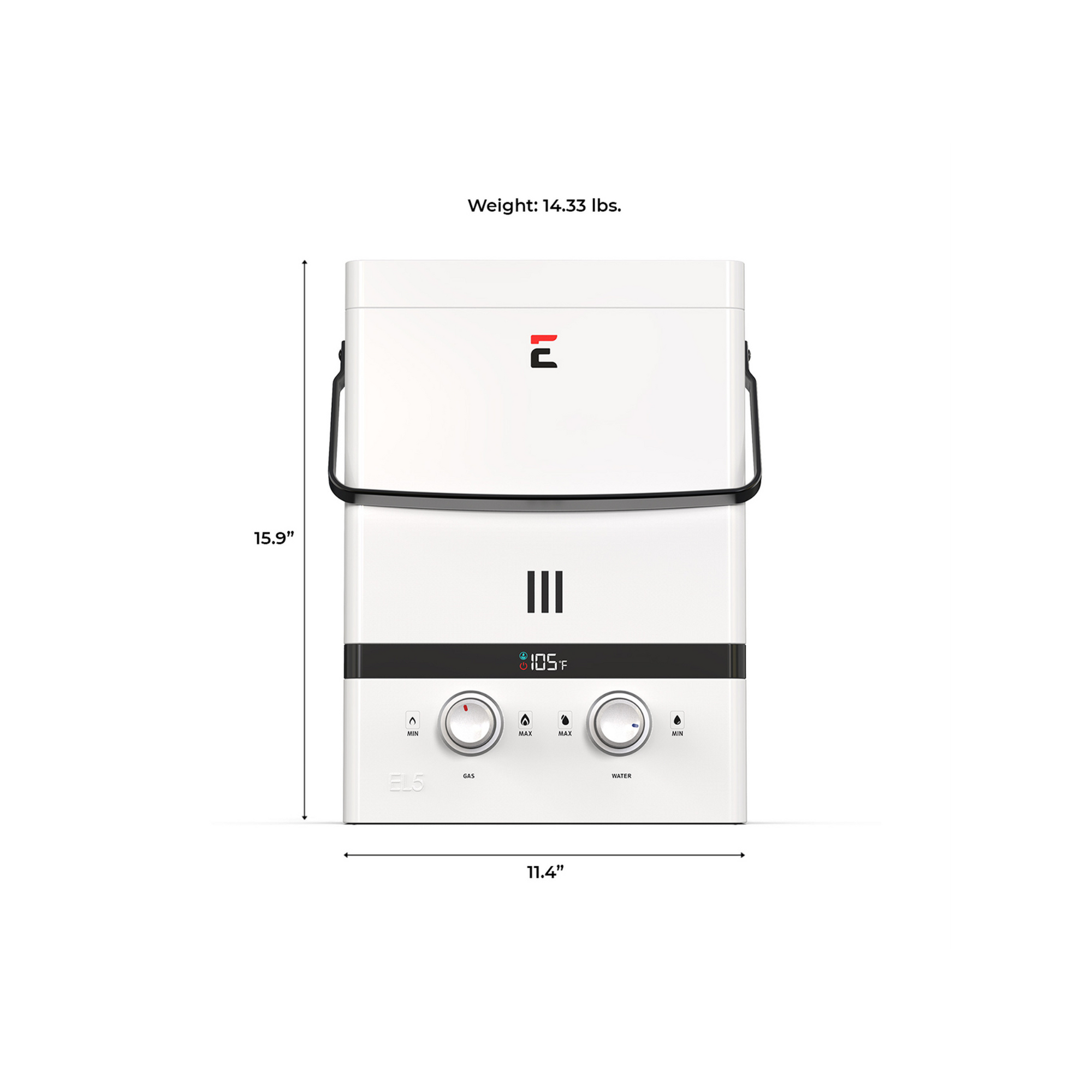 Eccotemp Luxé Outdoor Portable Tankless Water Heater with LED Display