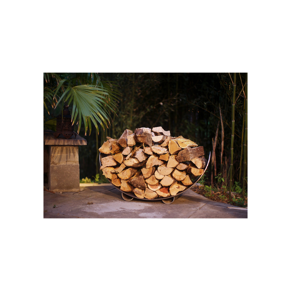 Crescent Log Wood Rack