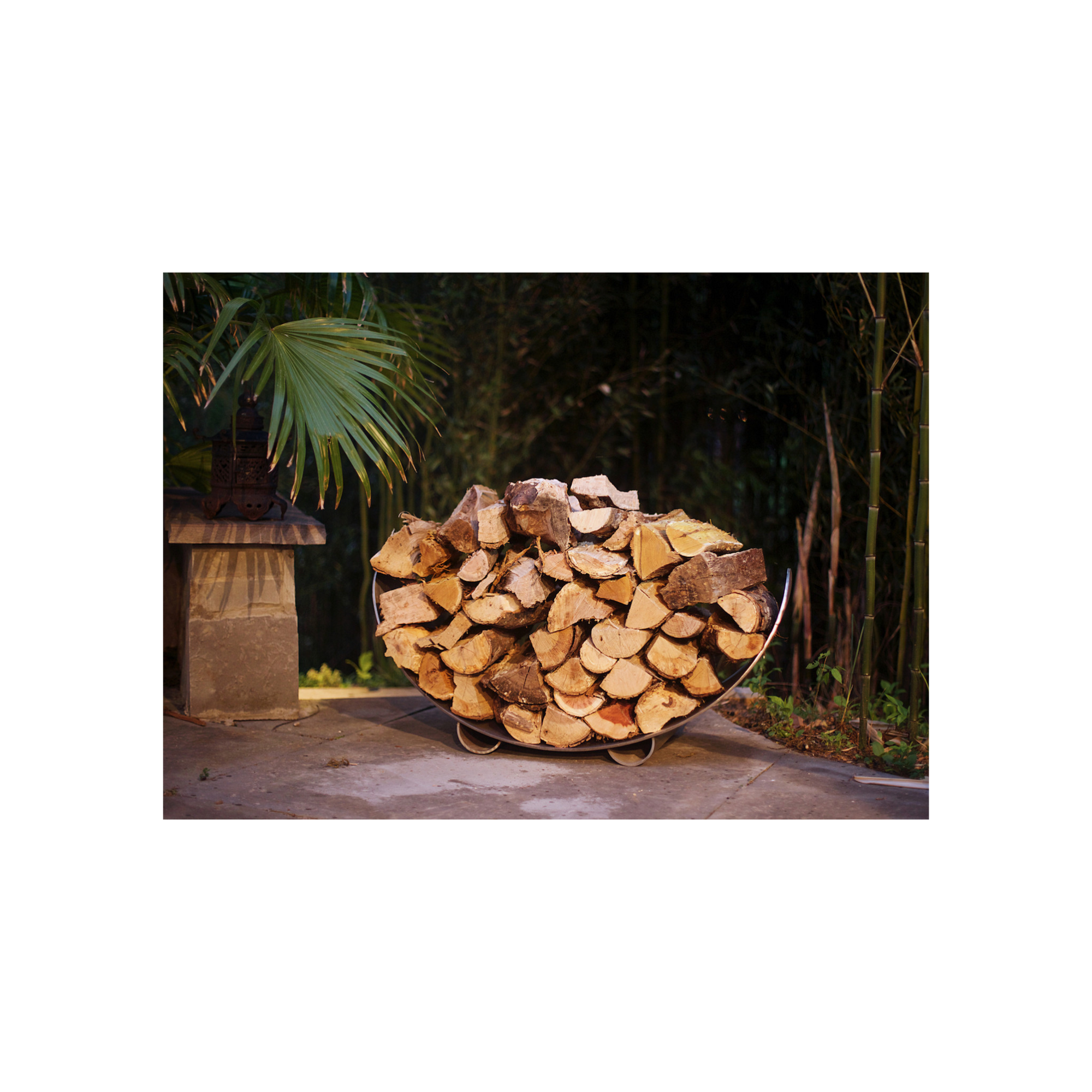 Crescent Log Wood Rack