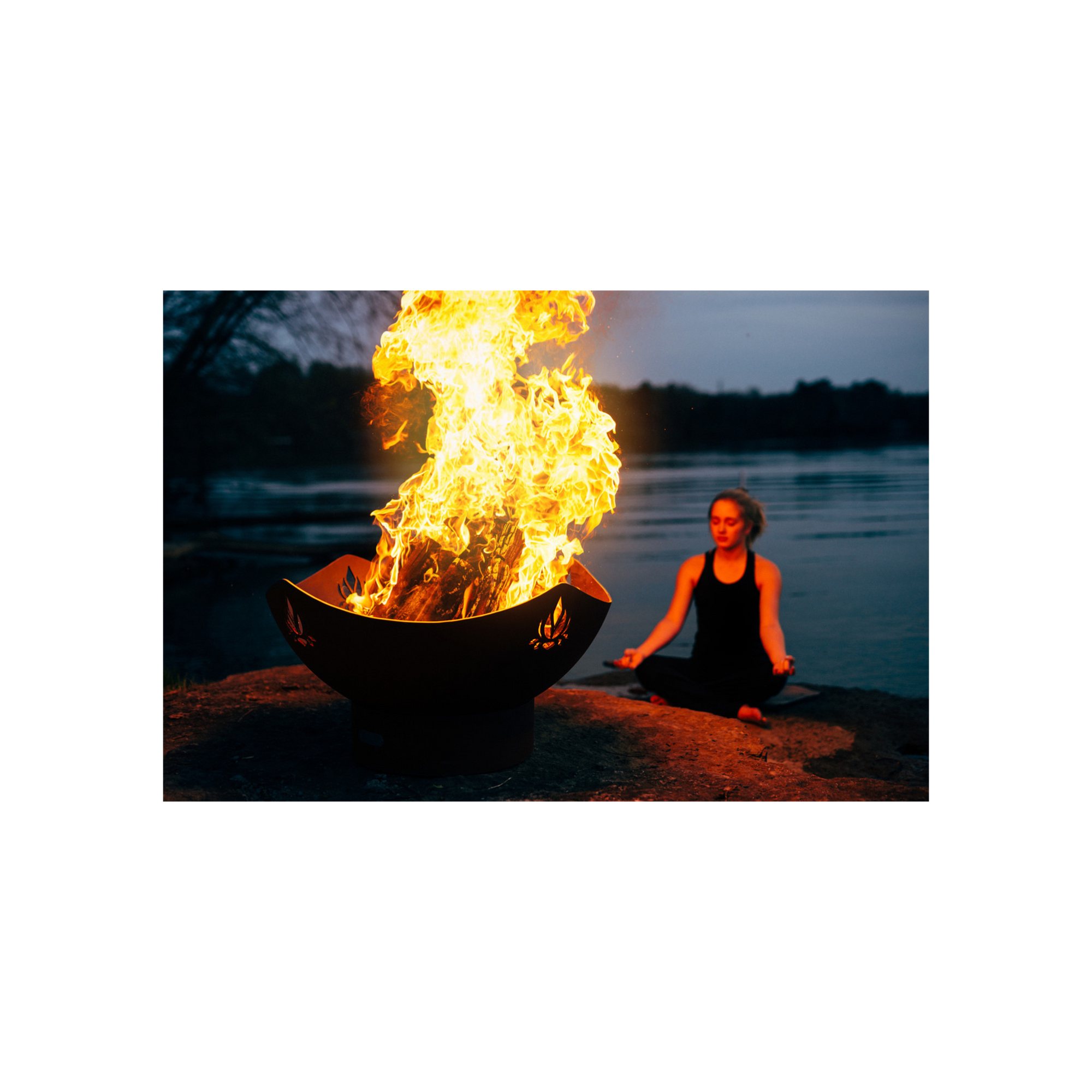 Fire Pit Art Namaste