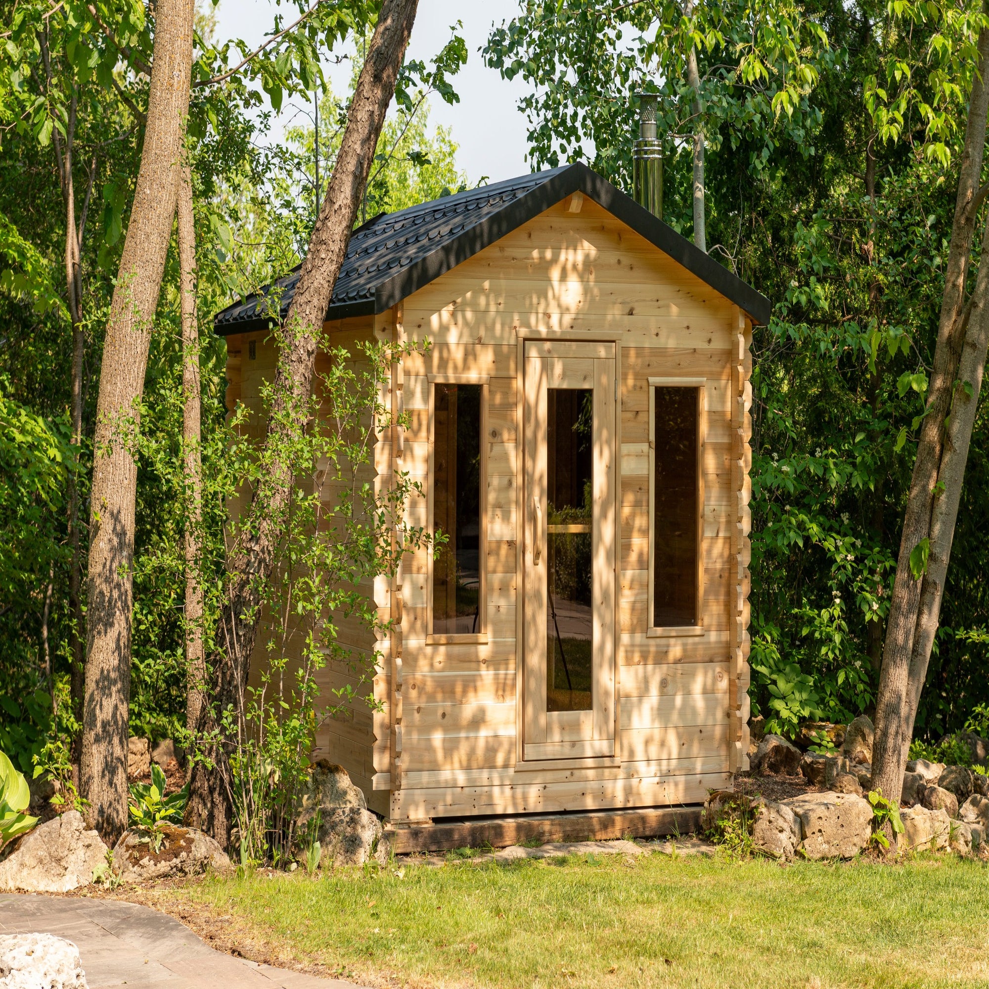 Leisurecraft Georgian Cabin Sauna with Changeroom